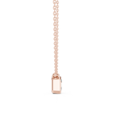 Gold Jewelry, Asscher center stone, Rose Gold, view 3