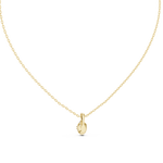 14K Solid Gold Lab Diamond Solitaire Pendant Necklace, Yellow Gold, view 4
