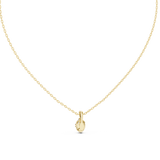 14K Solid Gold Lab Diamond Solitaire Pendant Necklace, Yellow Gold, view 4