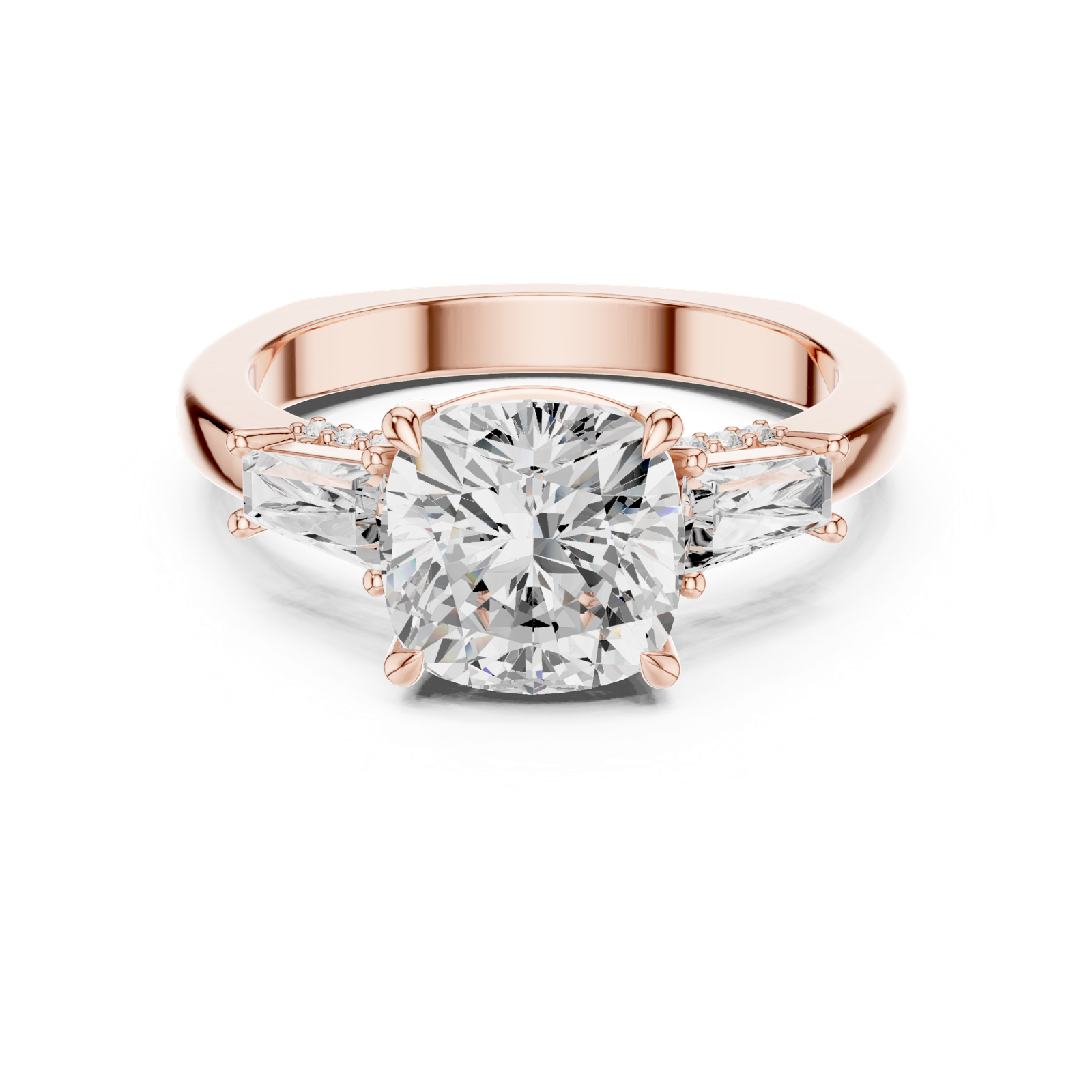 Gold Ring DDLR-271, Rose Gold, view 4