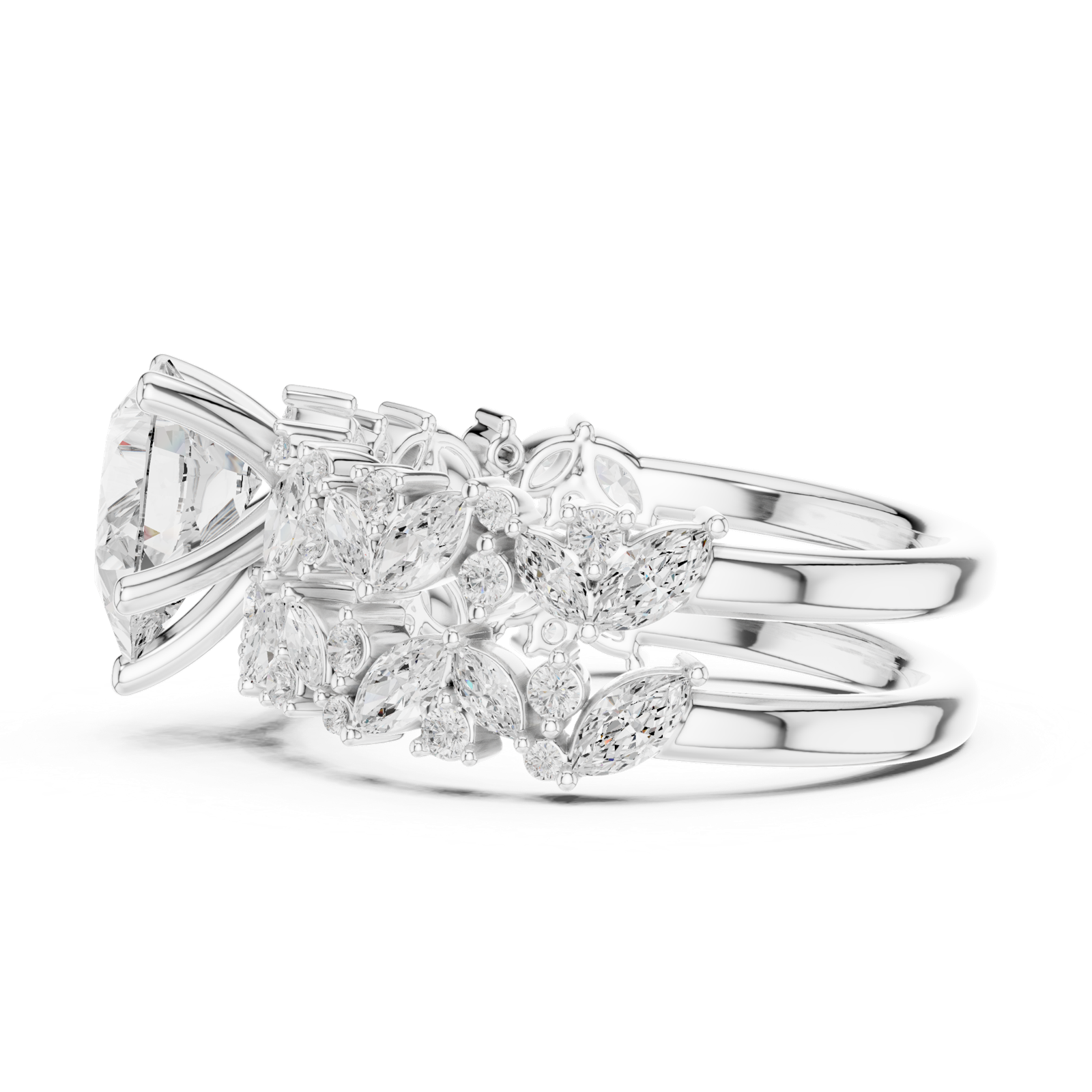 Gold Ring DDLR-944, White Gold, view 3