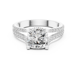 Gold Ring DDLR-182, White Gold, view 4