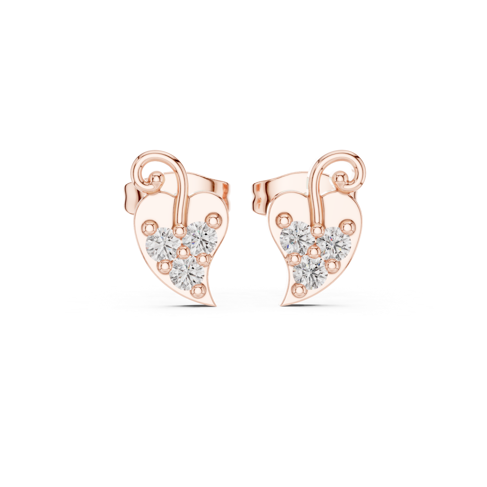 Gold Earrings 9-10021E, Rose Gold