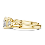 Gold Jewelry L36-7, Cushion center stone, Yellow Gold, view 3