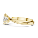 Gold Jewelry L36-8, Heart center stone, Yellow Gold, view 3