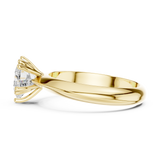 Gold Jewelry L36-8, Heart center stone, Yellow Gold, view 3