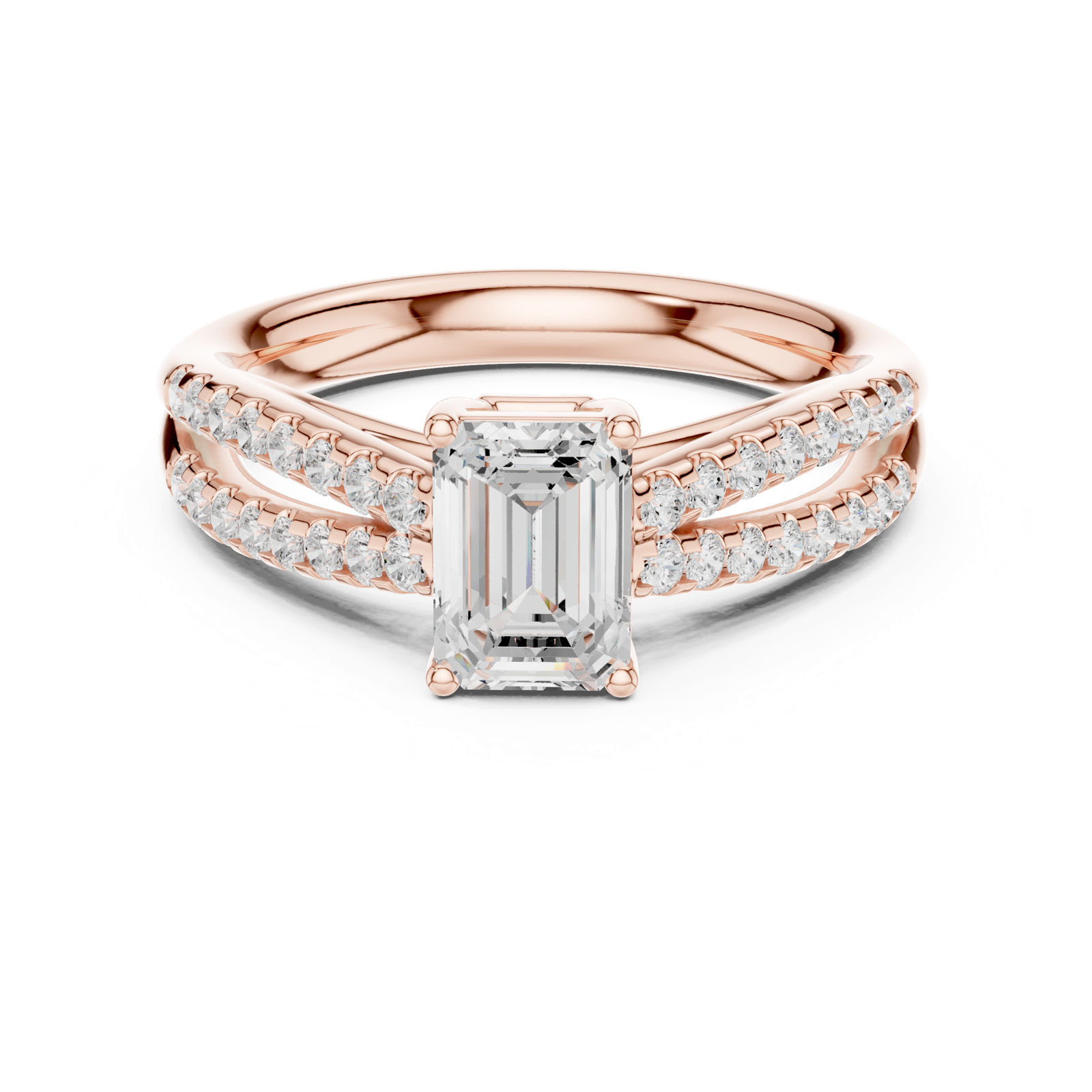 Gold Ring DDLR-711, Rose Gold, view 4