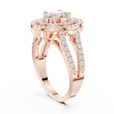 Gold Ring DDLR-348, Rose Gold, view 1