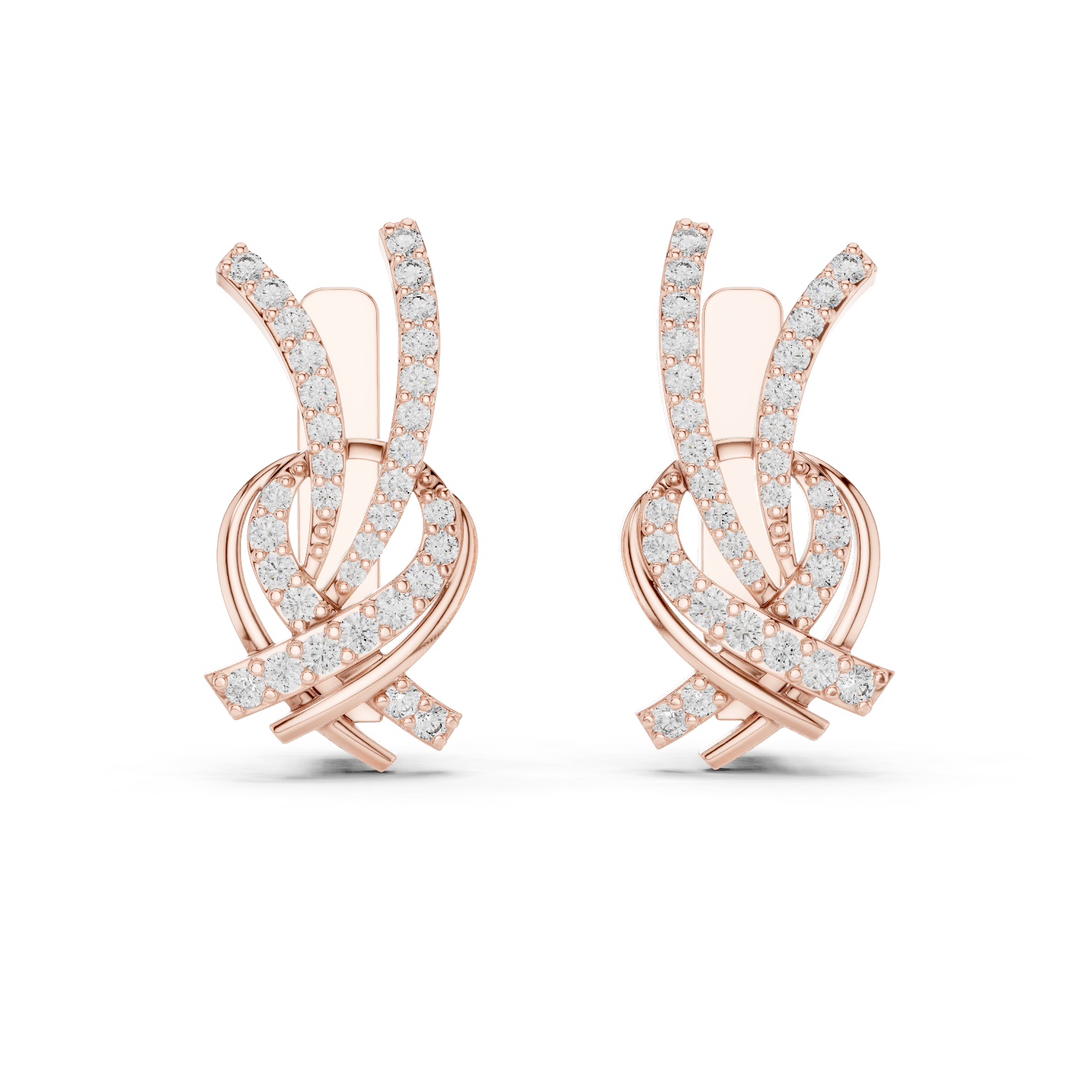Gold Earrings L03-26, Rose Gold