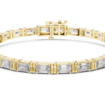 14K Solid Gold Lab Diamond Bracelet, Yellow Gold