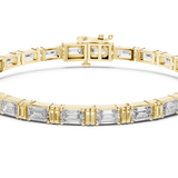 14K Solid Gold Lab Diamond Bracelet, Yellow Gold