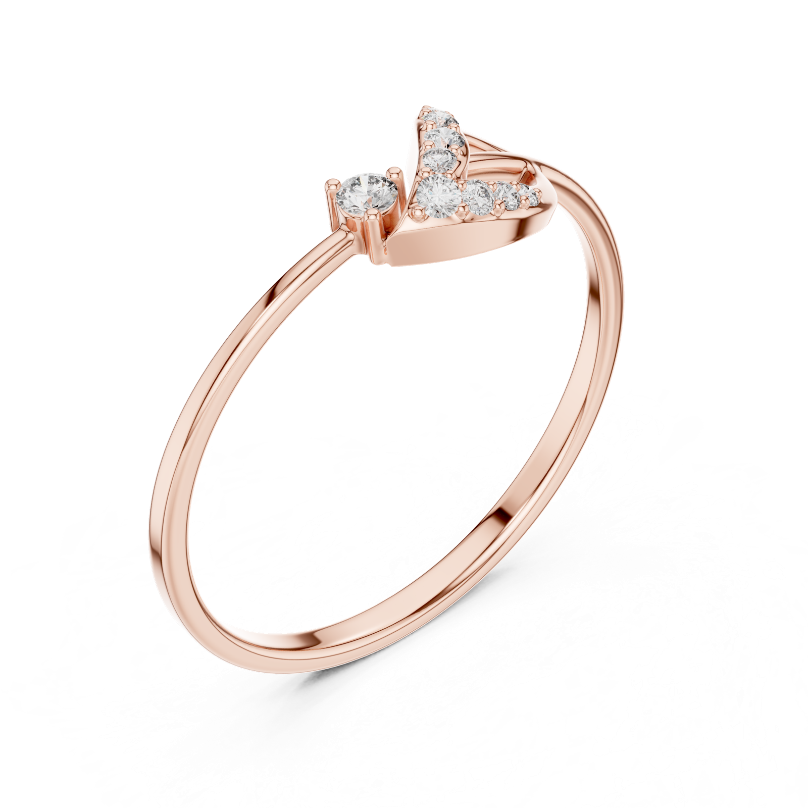 Gold Ring 1 (143), Rose Gold, view 2