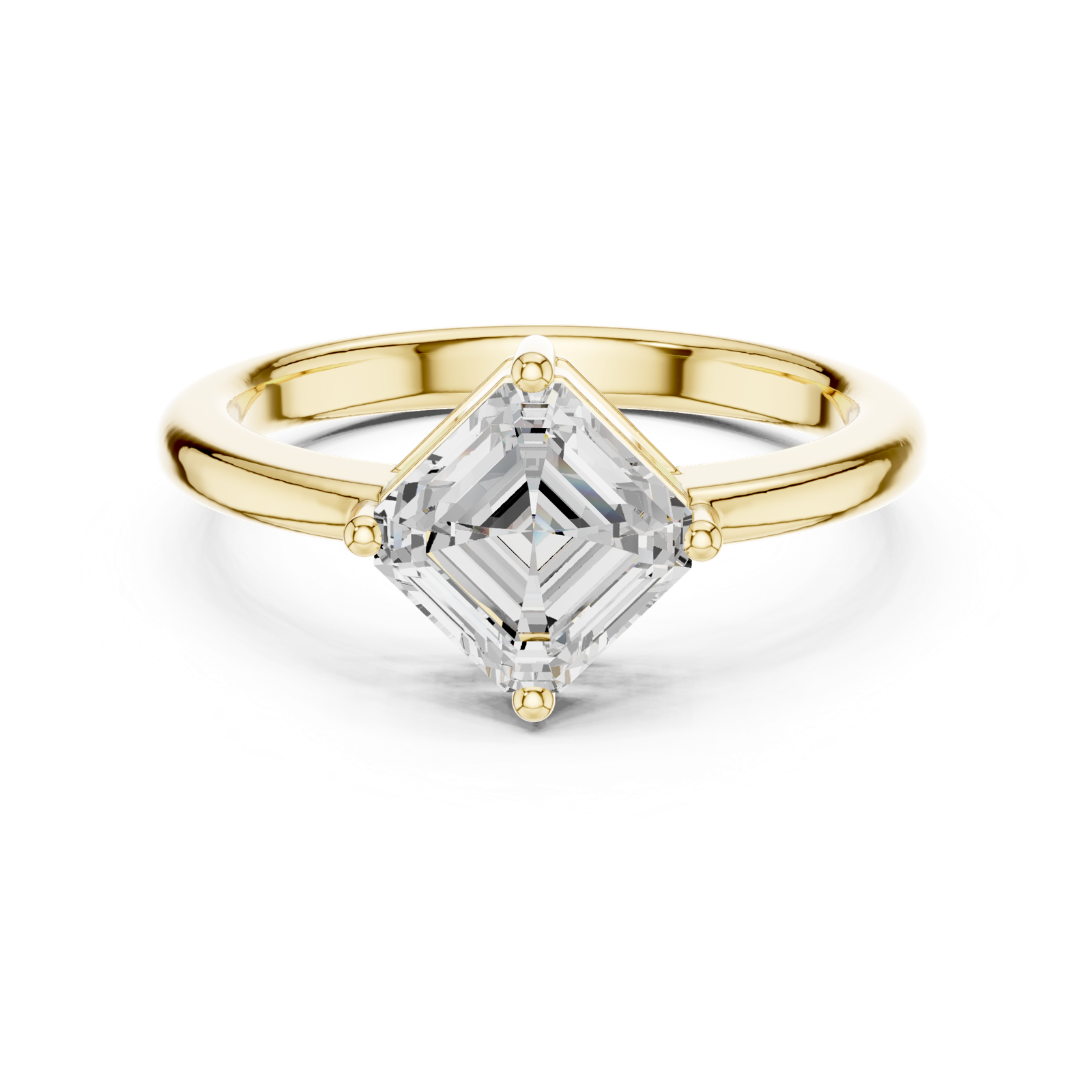 Gold Ring DDLR-482, Yellow Gold, view 4
