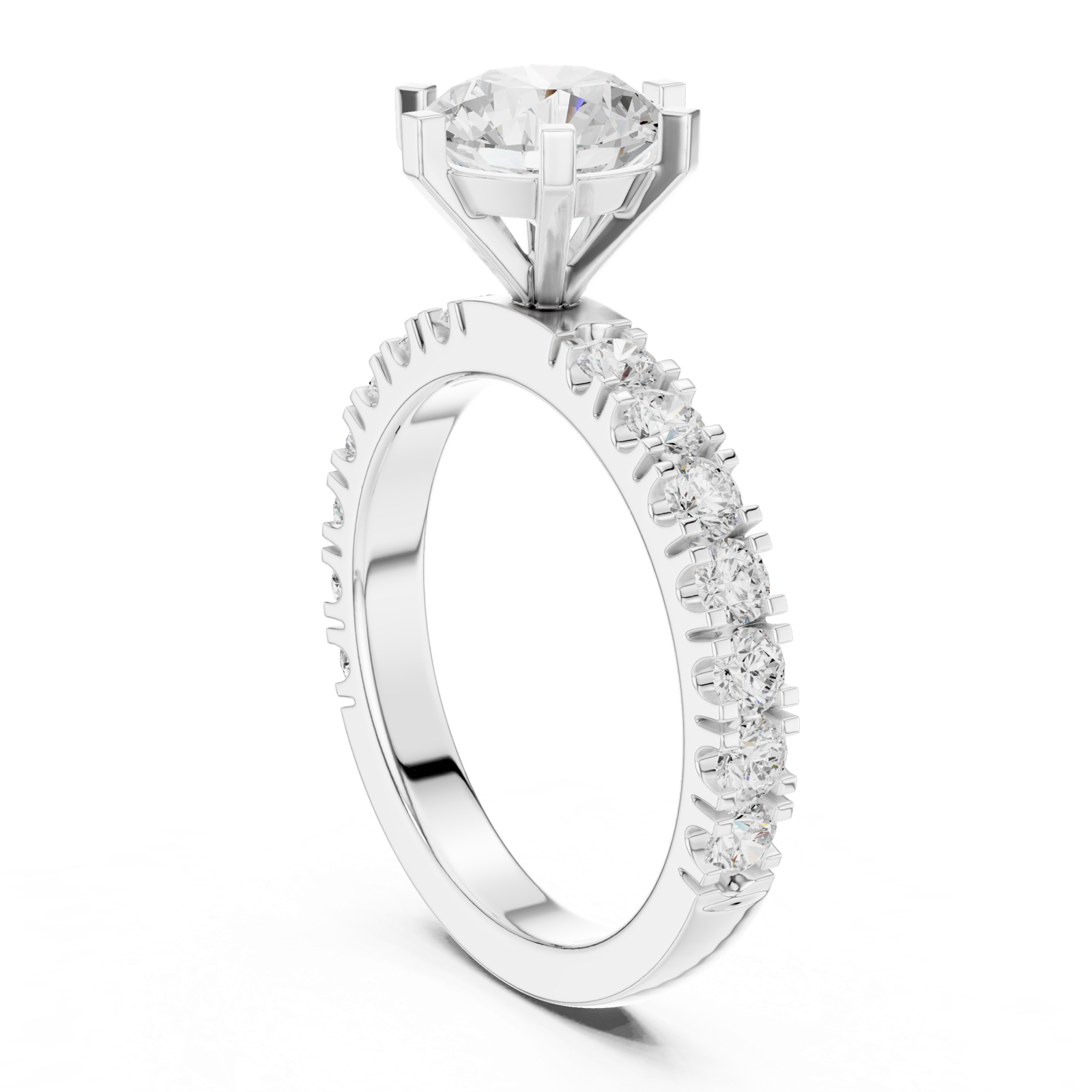 Gold Ring DDLR-751, White Gold, view 1