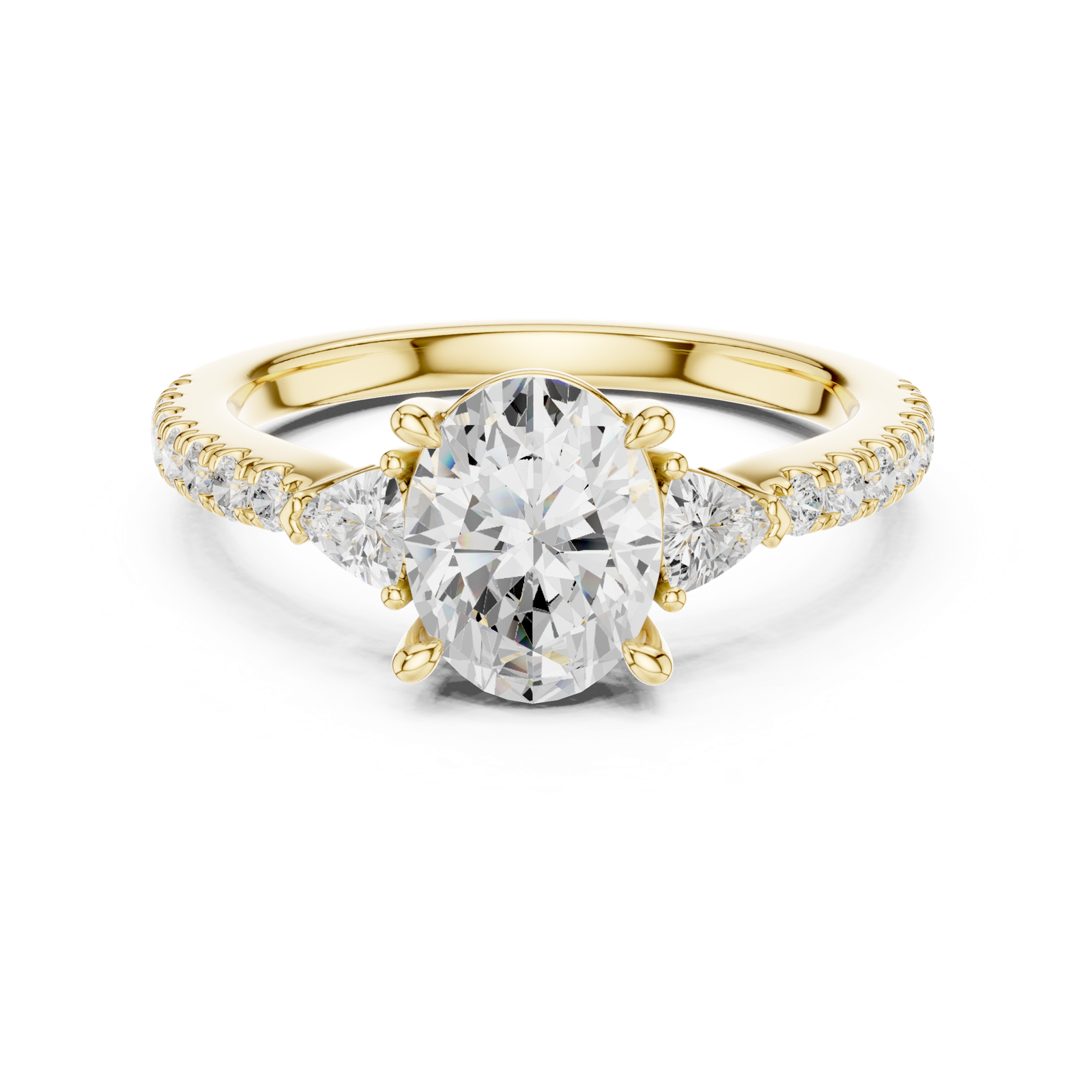 Gold Ring DDLR-859, Yellow Gold, view 4