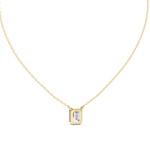 14K Solid Gold Lab Diamond Solitaire Pendant Necklace, Yellow Gold, view 4