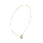 Gold Jewelry DDPO-001, Oval center stone, Yellow Gold, view 1