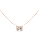 Gold Jewelry DDPO-007, Radiant center stone, Rose Gold, view 4