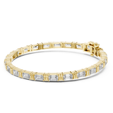14K Solid Gold Lab Diamond Bracelet, Yellow Gold, view 1