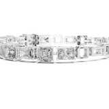 14K Solid Gold Lab Diamond Bracelet, White Gold, view 3