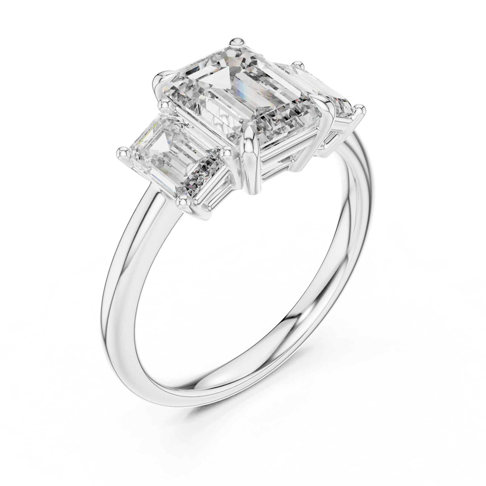 Gold Ring DDLR-045, White Gold, view 2