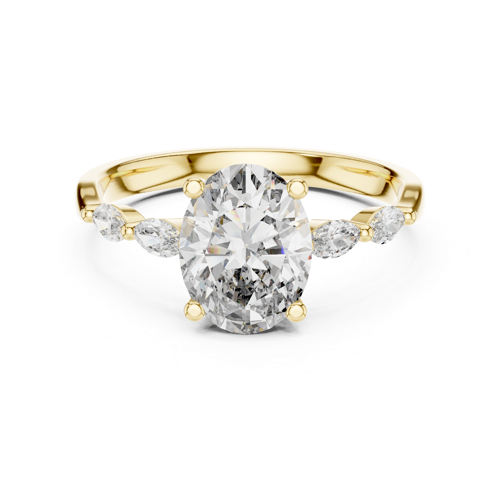 Gold Ring 00001L (35), Yellow Gold, view 4