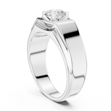 Gold Men's Ring GGR-0021, White Gold, view 1