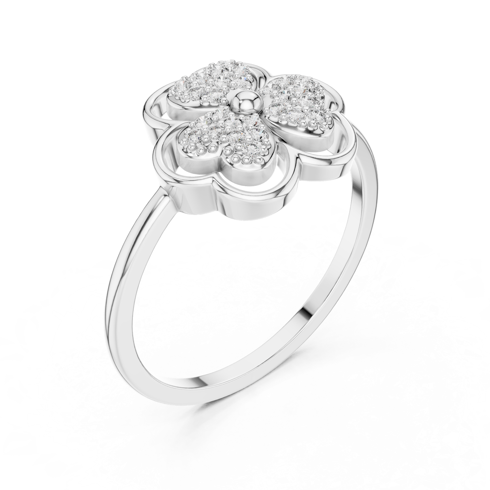 Gold Ring DR-6274, White Gold, view 2