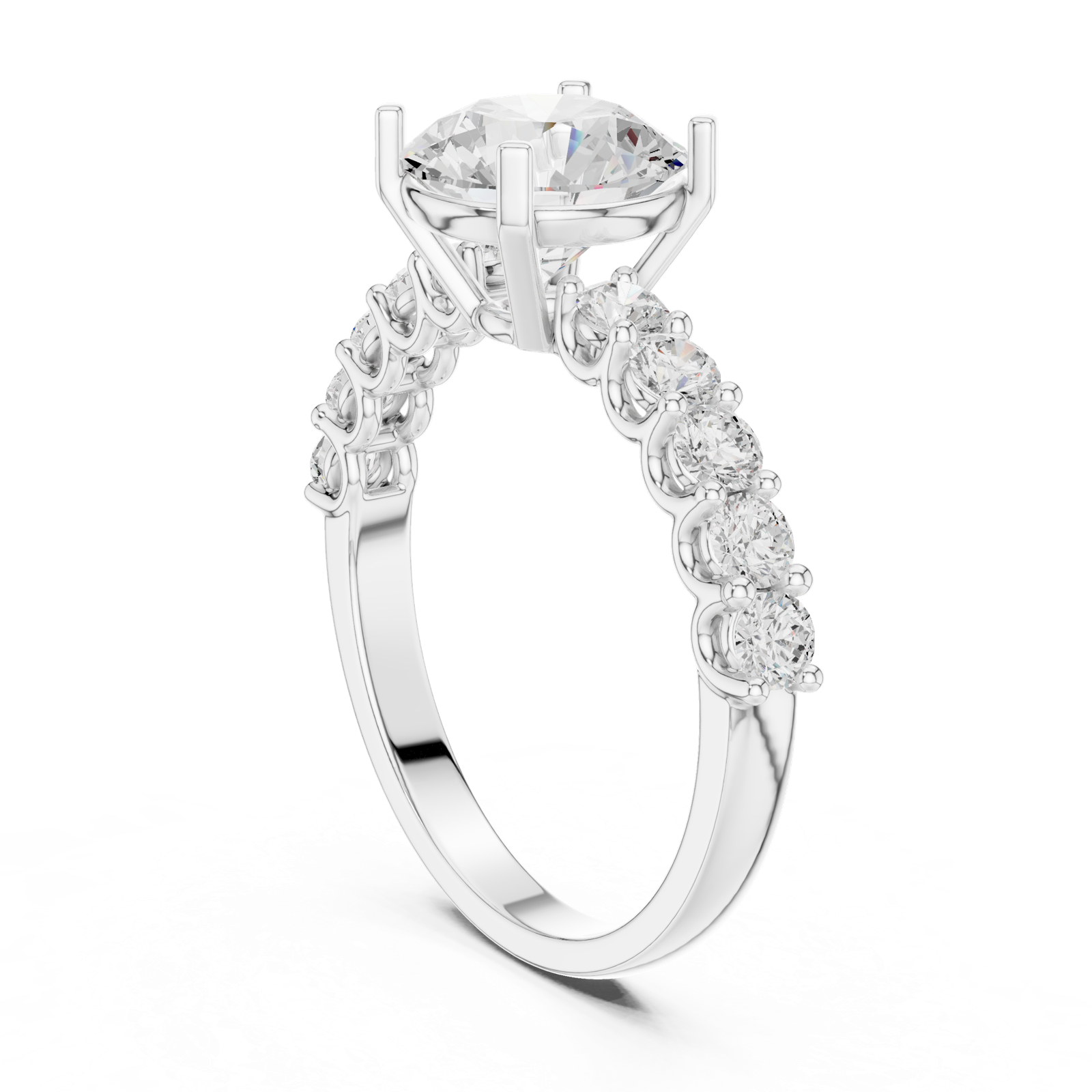 Gold Ring DDLR-819, White Gold, view 1