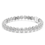 14K Solid Gold Lab Diamond Bracelet, White Gold, view 1