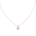 14K Solid Gold Lab Diamond Solitaire Pendant Necklace, Rose Gold, view 4