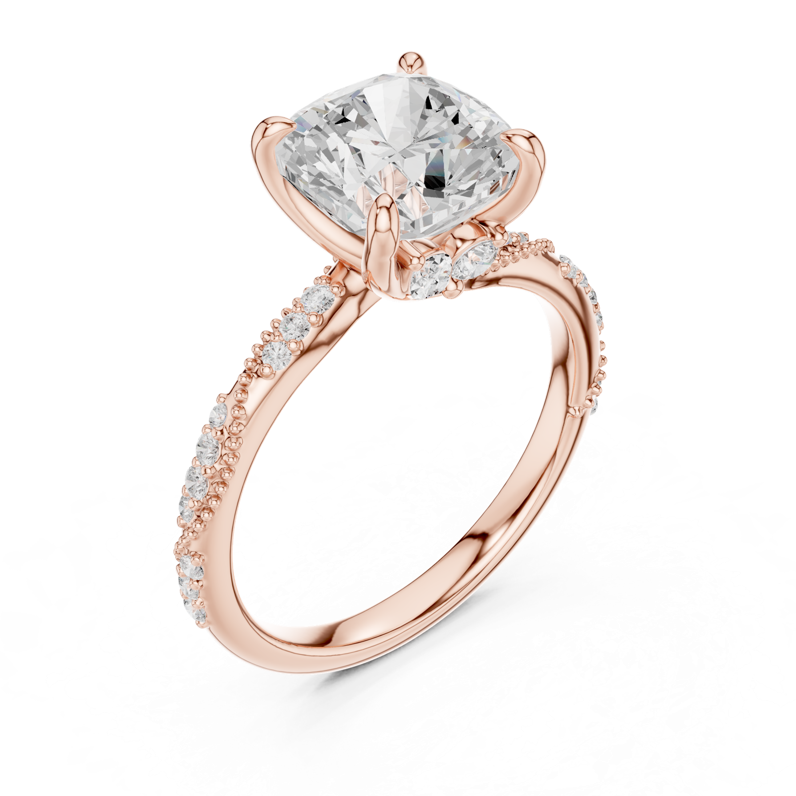 Gold Ring DDLR-962, Rose Gold, view 2