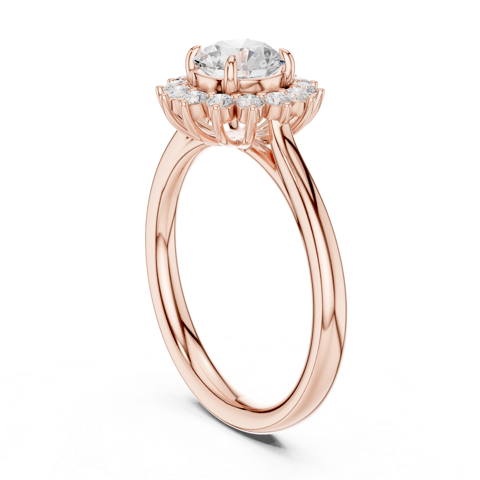 Gold Ring DDLR-673, Rose Gold, view 1
