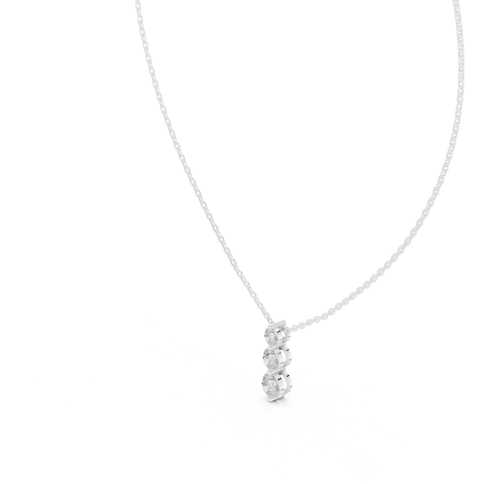 Gold Pendant GPD-0004, White Gold, view 2