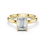 Gold Jewelry, Emerald center stone, Yellow Gold
