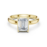 Gold Jewelry, Emerald center stone, Yellow Gold