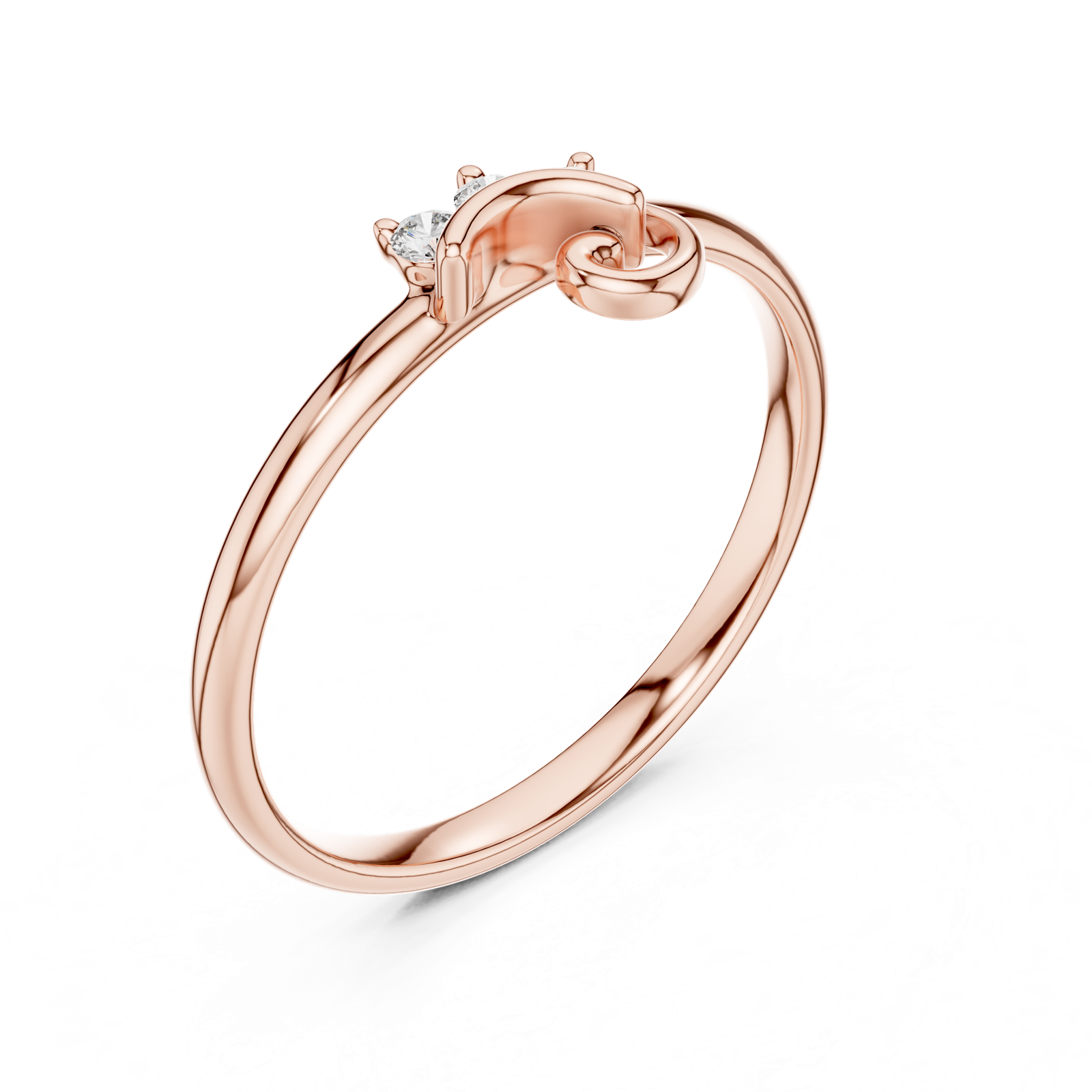 Gold Ring 1 (361), Rose Gold, view 2