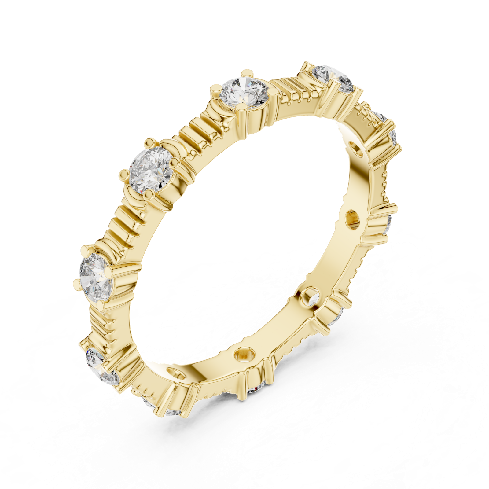 Gold Ring DDLR-236, Yellow Gold, view 2