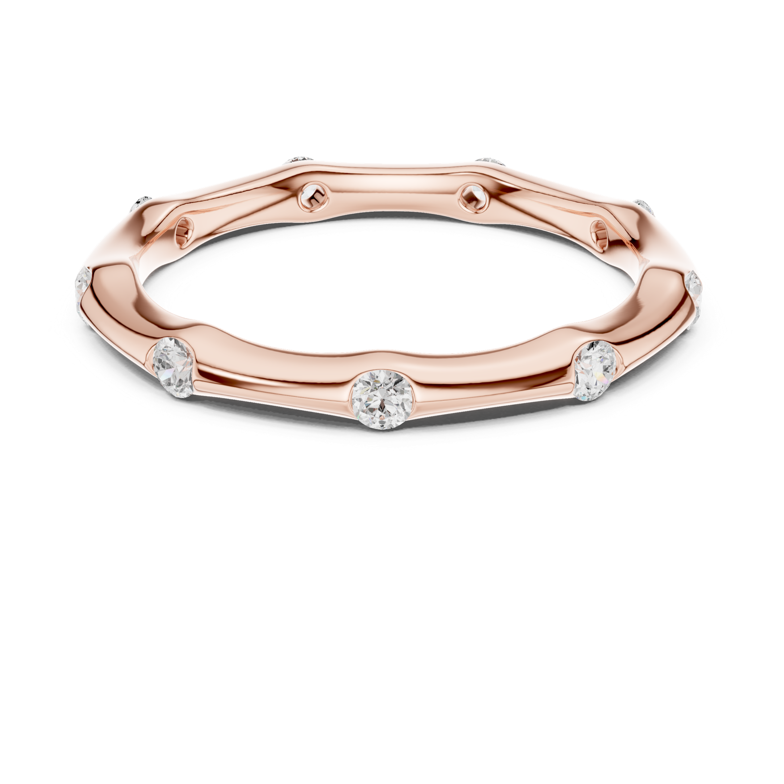 Gold Ring DDLR-421, Rose Gold, view 4