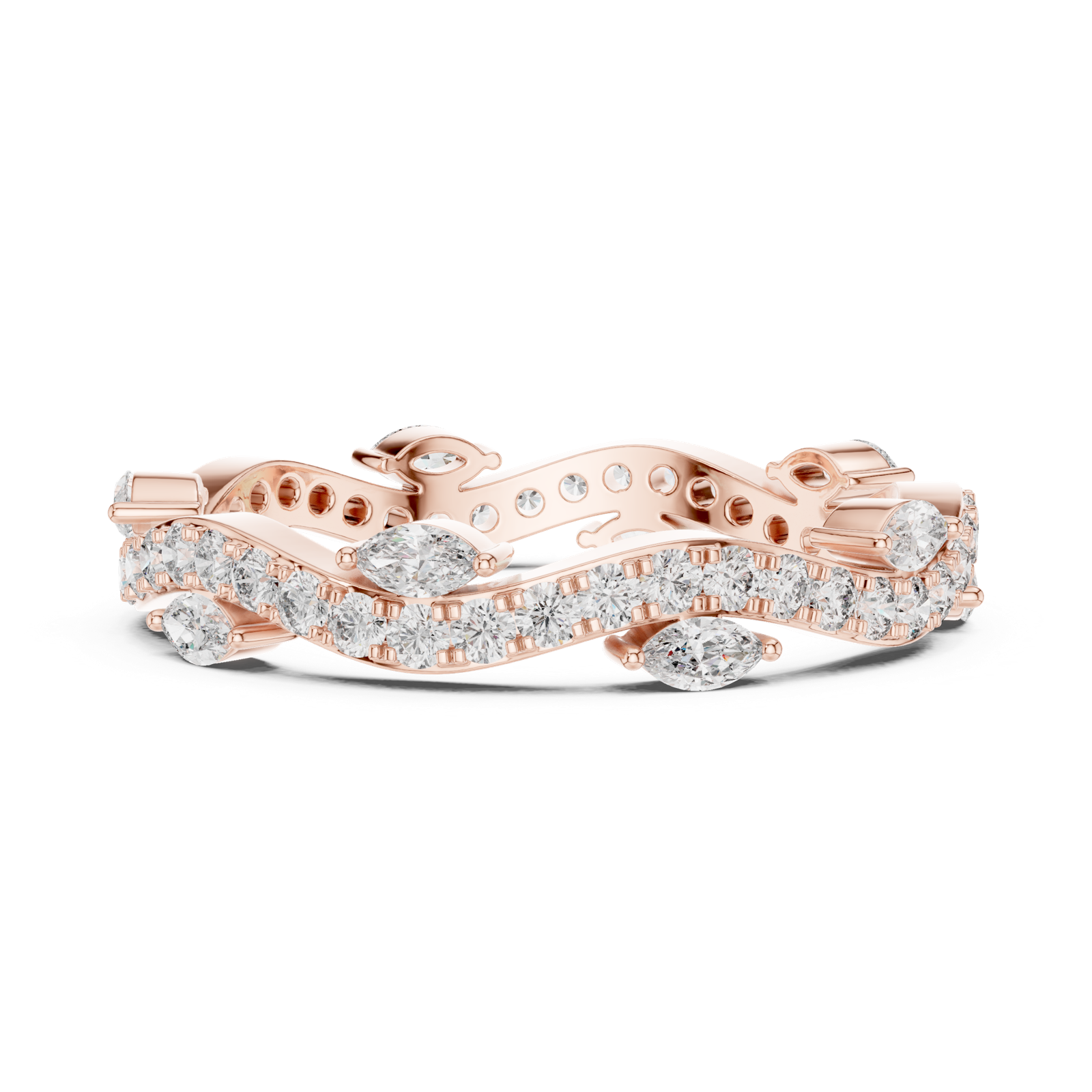 Gold Ring DDLR-237, Rose Gold, view 3