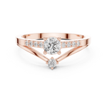 Gold Ring DDLR-835, Rose Gold, view 4