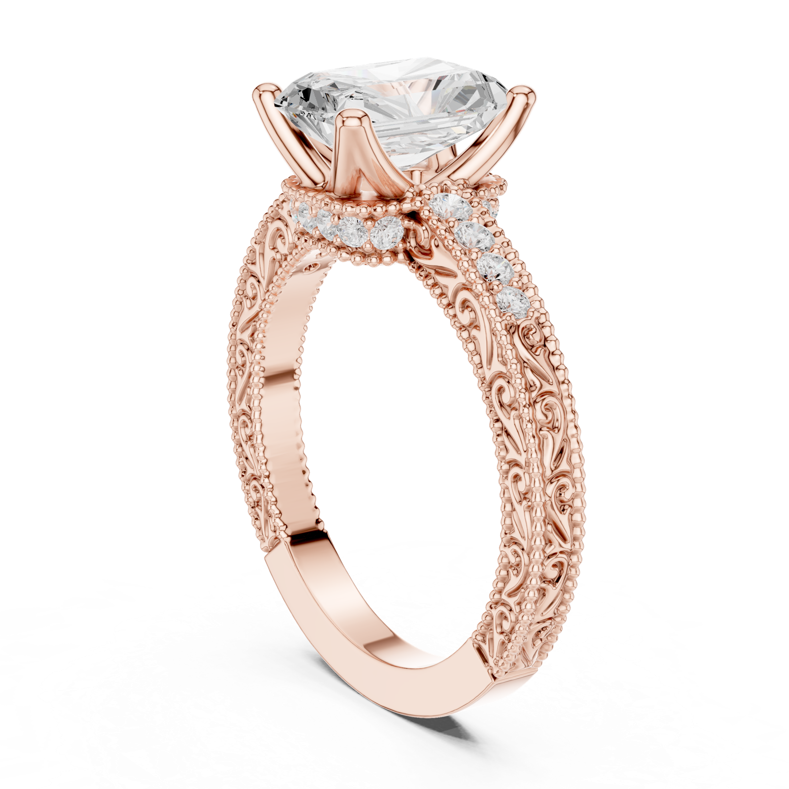 Gold Ring DDLR-981, Rose Gold