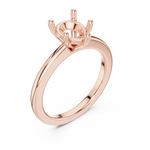 Gold Ring DDLR-032, Pear center stone, Rose Gold, view 2