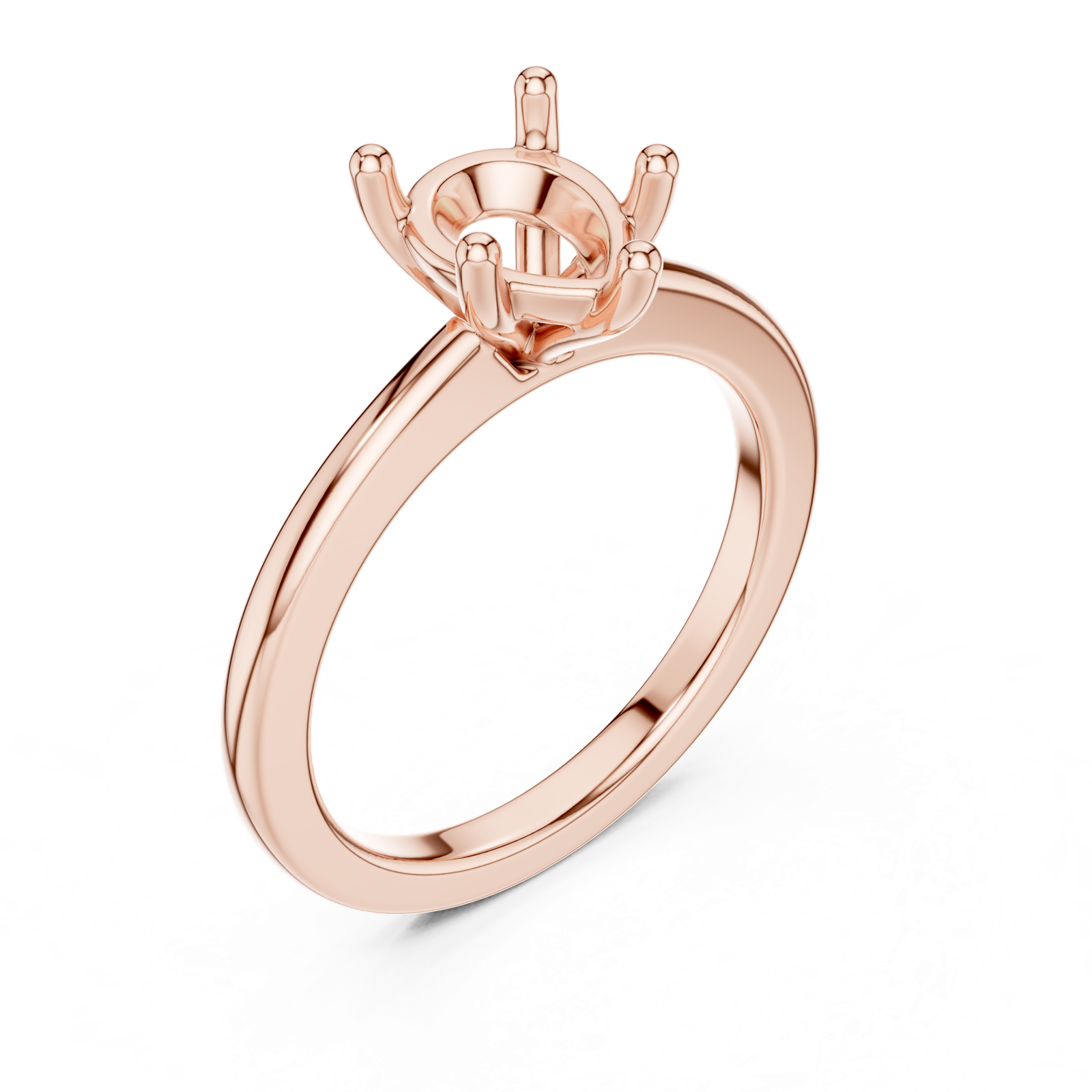 Gold Ring DDLR-032, Pear center stone, Rose Gold, view 2
