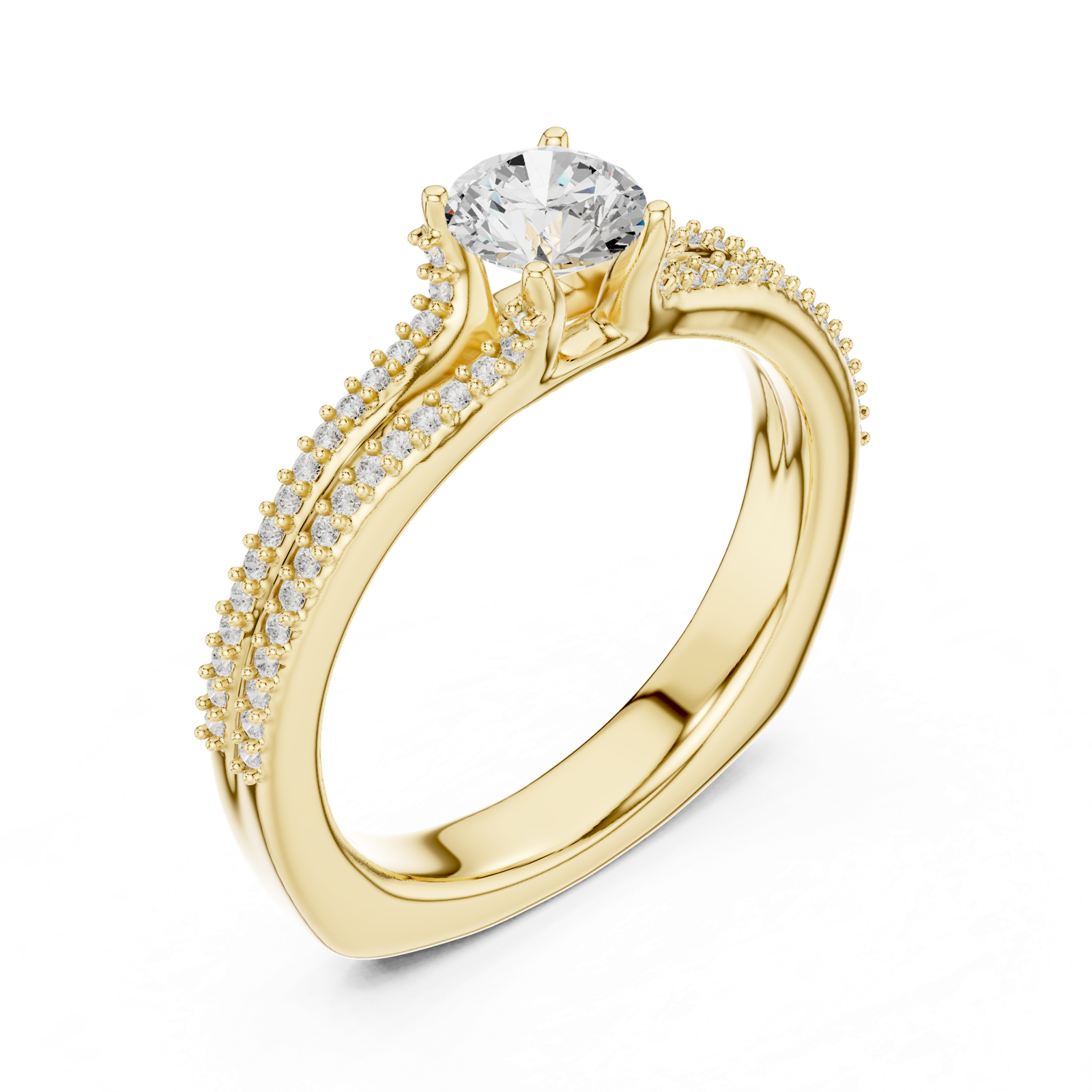 Gold Ring LR-0330, Yellow Gold, view 2