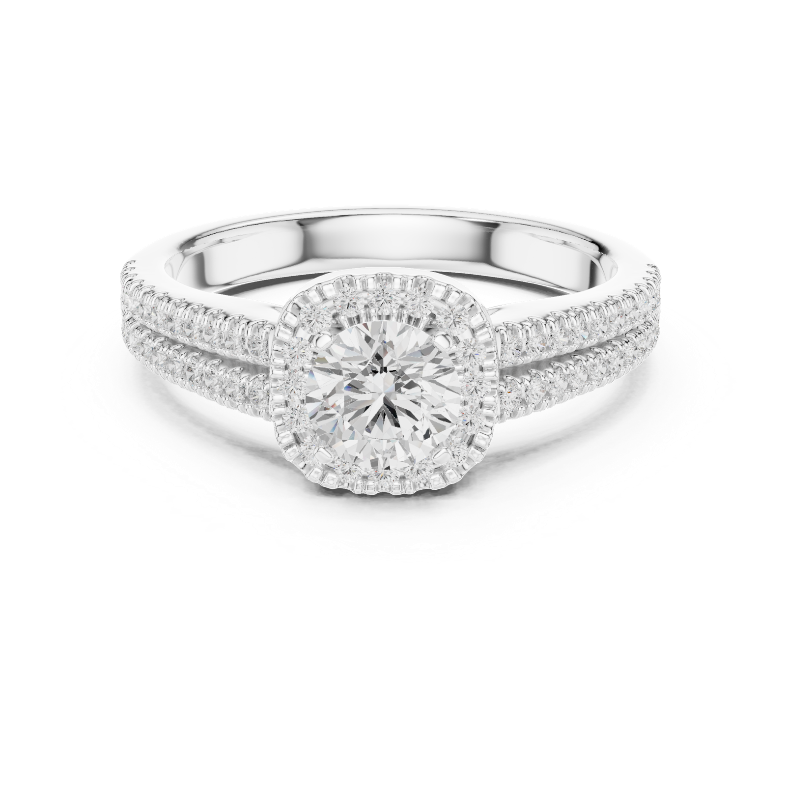 Gold Ring LR-0266, White Gold