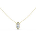 Gold Jewelry DDPS-001, Marquise center stone, Yellow Gold