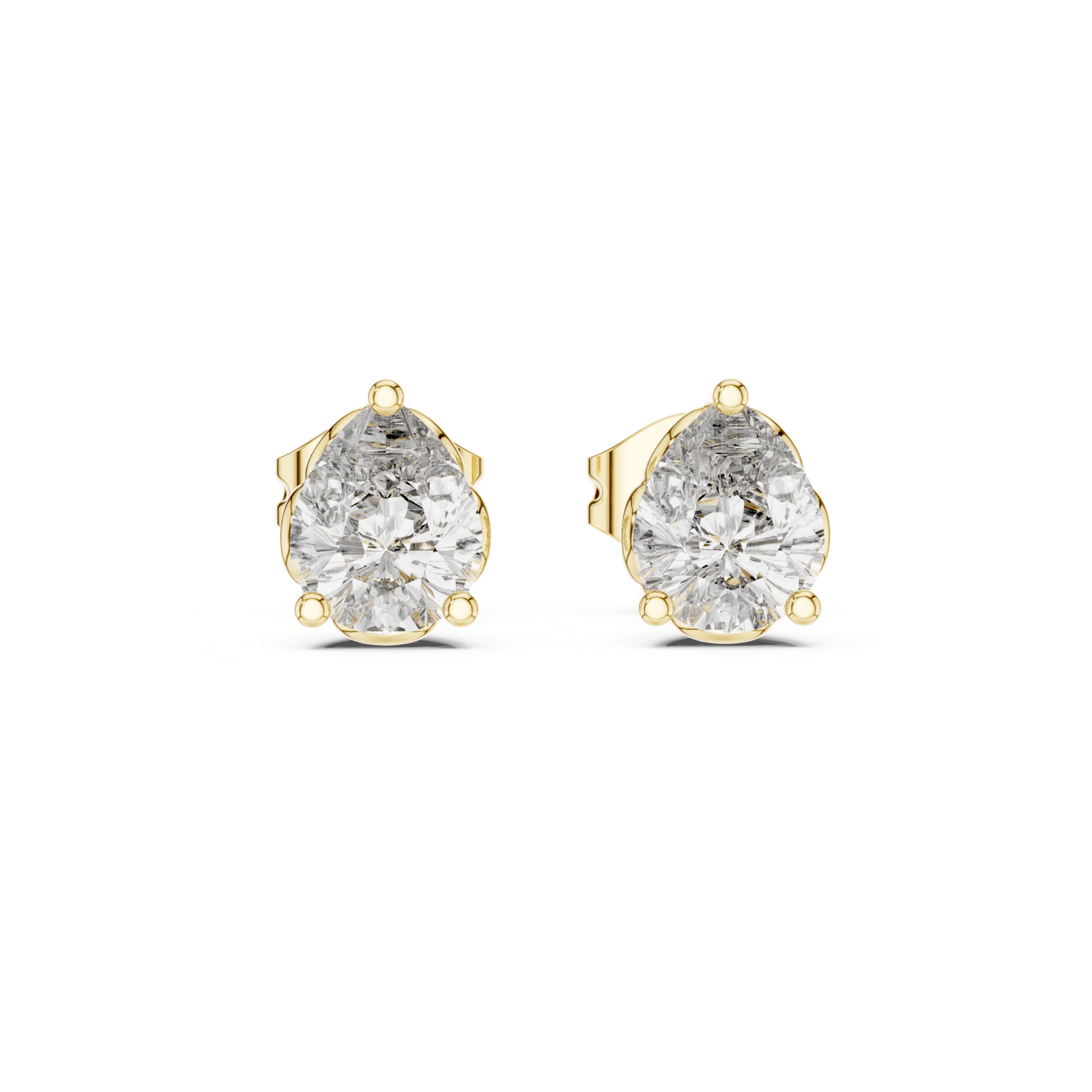 Gold Earrings GER-0363, Yellow Gold, view 4