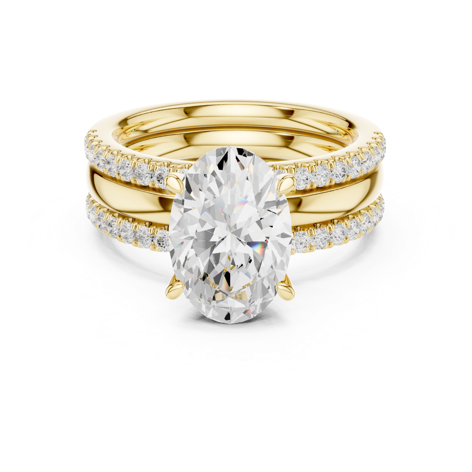 Gold Ring DDLR-948, Yellow Gold, view 4