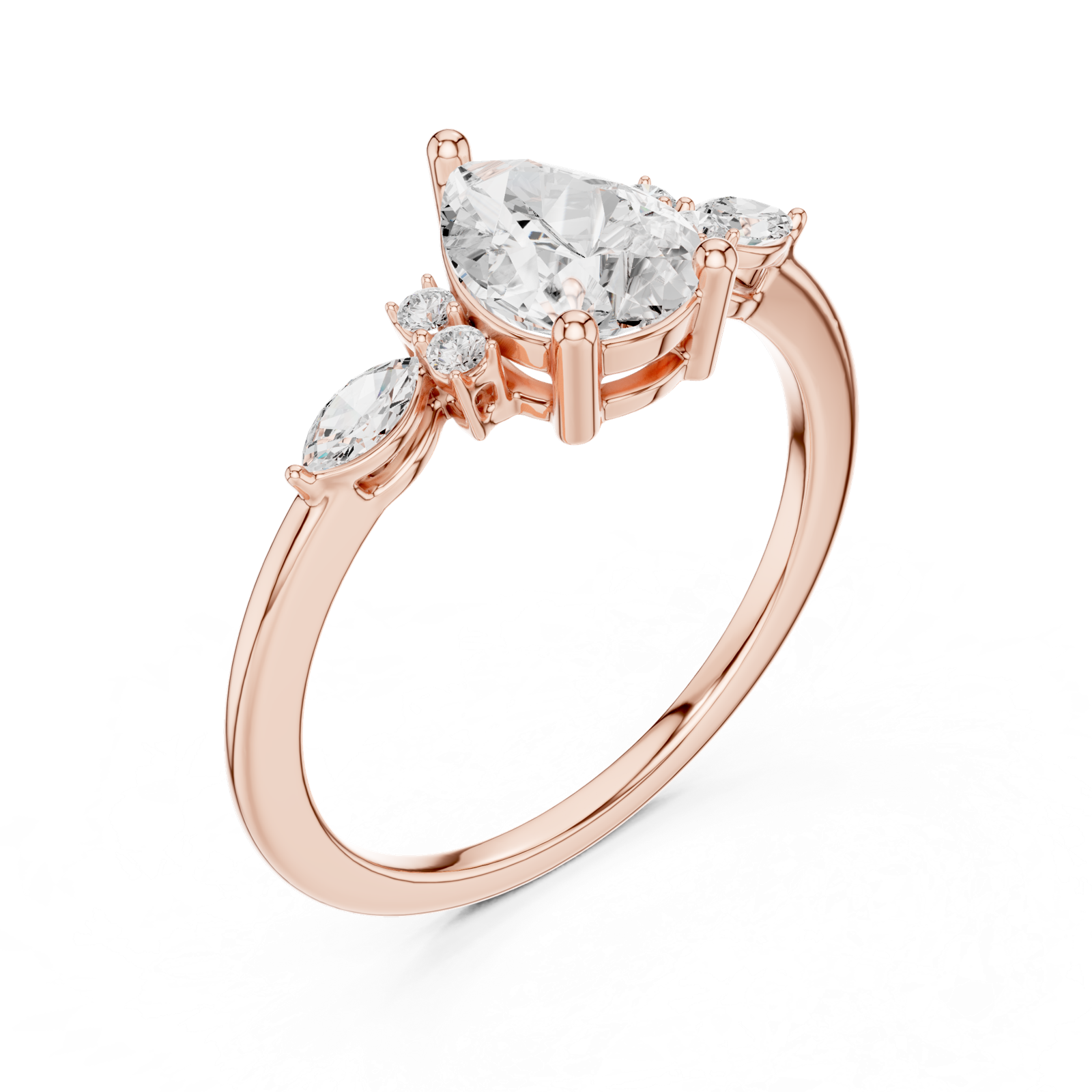 Gold Ring SBWR(35), Rose Gold, view 2